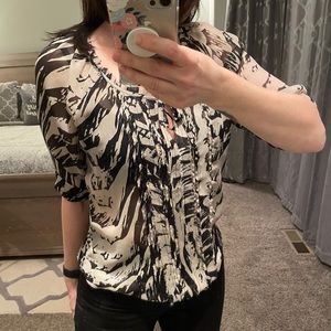 Black and Tan Blouse